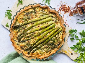 Asparagus pea and goat cheese