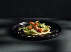 Prawns served on a plate